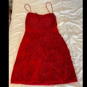 Red Flower Sherri Hill